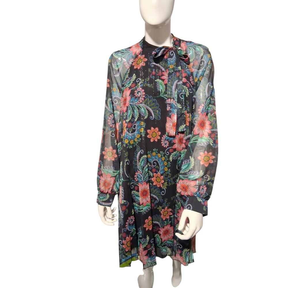 Molly Bracken Floral Paisley Women's Medium Sheer Boho Cottagecore Freya Dress